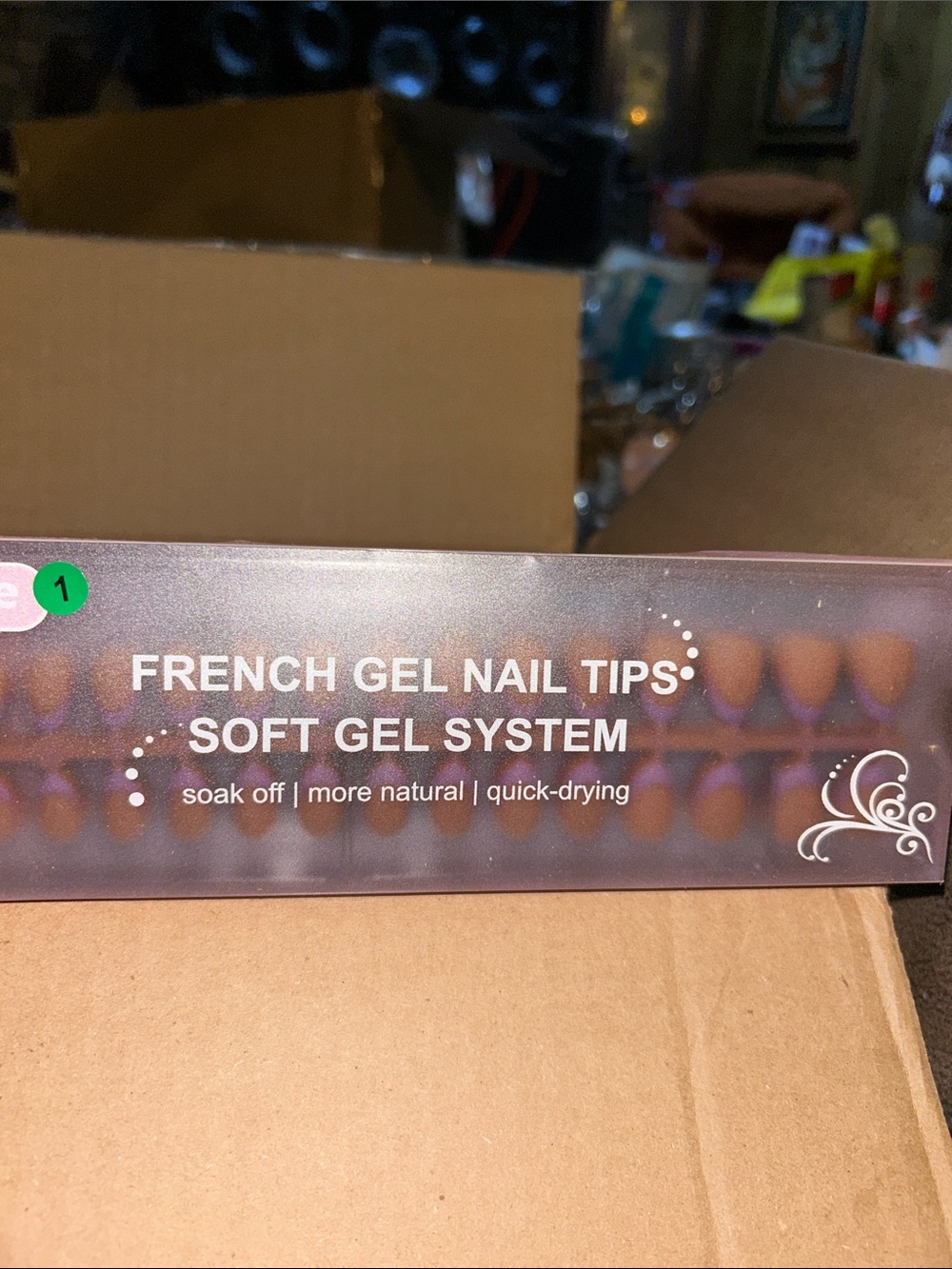 French Gel Nail Tips Soft Gel System - Nude/Pink
